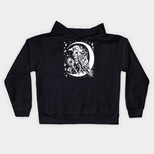 Raven Moon, Witchy, Gothic, Punk Kids Hoodie